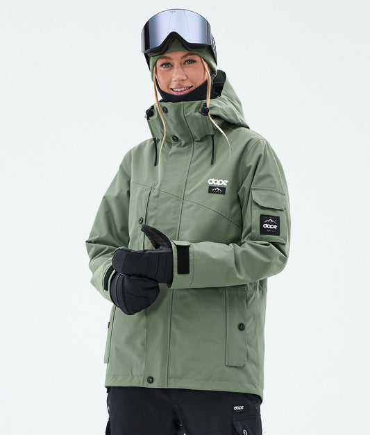 Snowboard Jacket For Women Moss Green