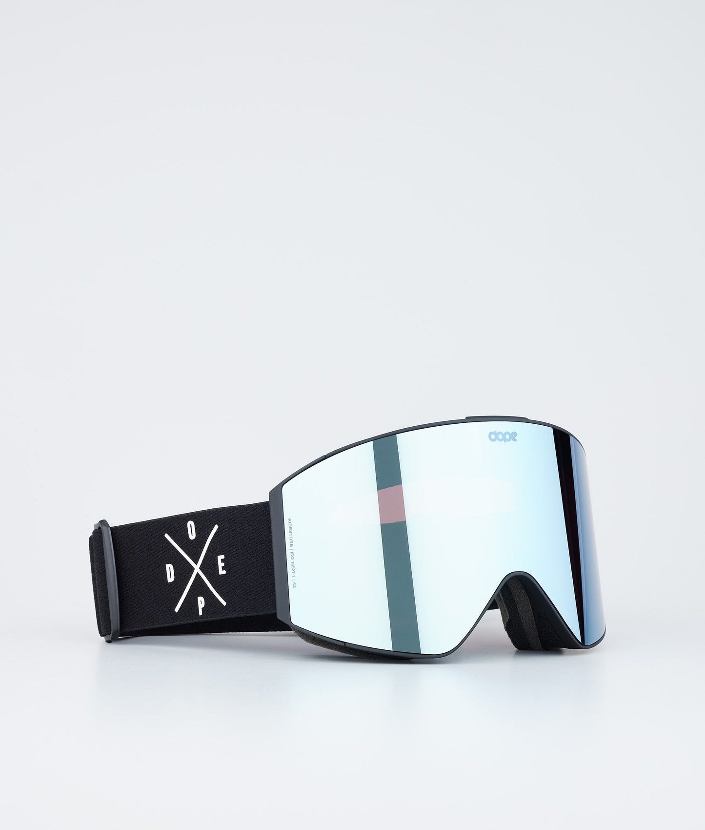 Ski Goggles Black/Blue Mirror