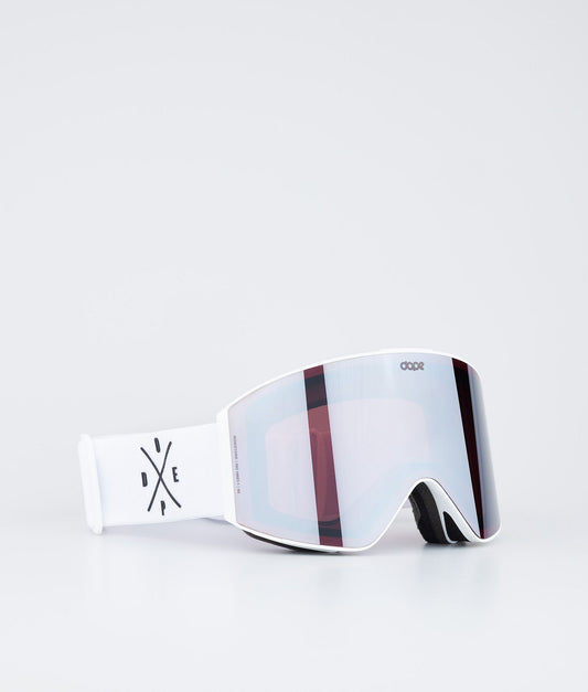 Ski Goggles White/Silver Mirror