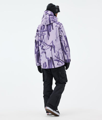Snowboard Jacket For Women Scribble Purple