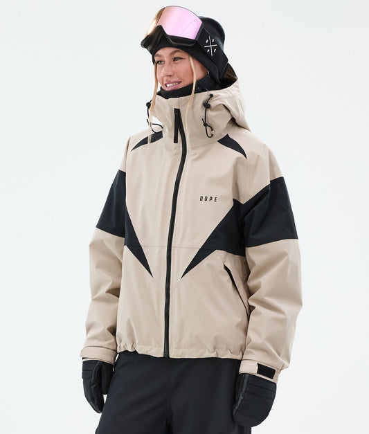 Snowboard Jacket For Women Spike Sand/Black