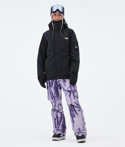 Snowboard Pants For Women Scribble Purple