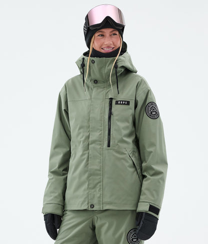 Snowboard Jacket For Women Moss Green