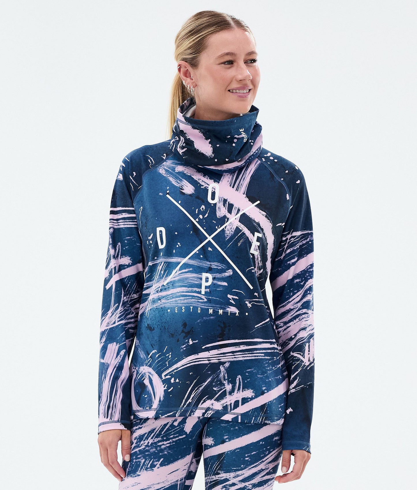 Base Layer Top For Women 2X-Up Carvings Pink