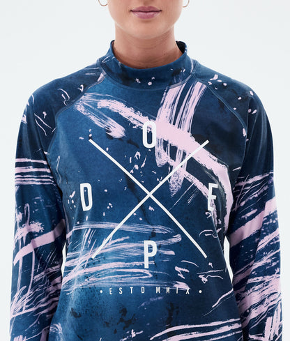 Base Layer Top For Women 2X-Up Carvings Pink