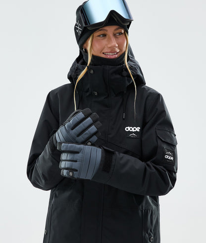 Ski Gloves Metal Blue