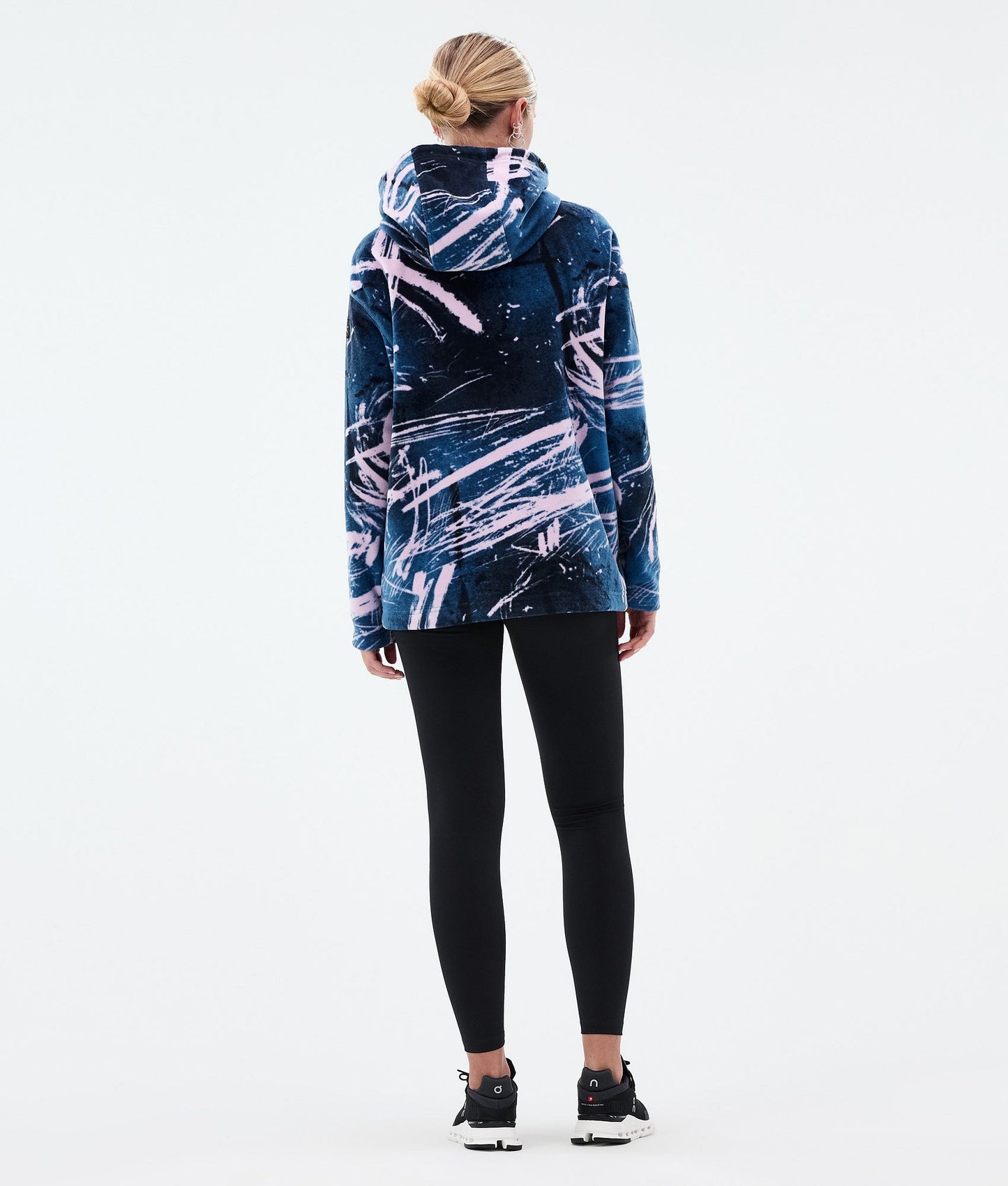 Fleece Hoodie For Women Carvings Pink