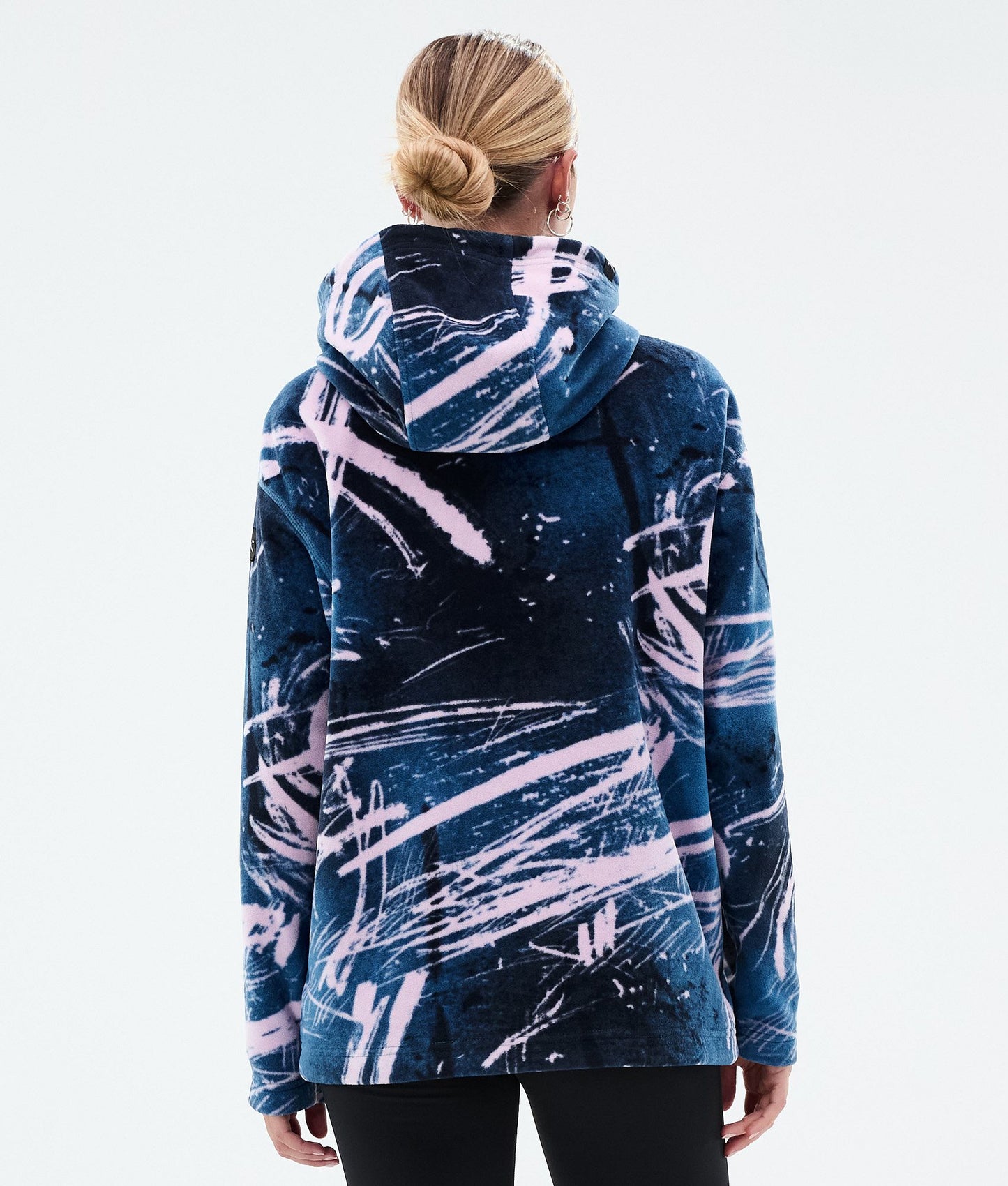 Fleece Hoodie For Women Carvings Pink