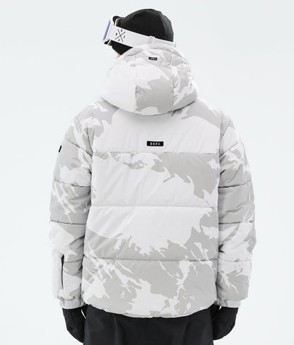 Snowboard Jacket For Men Grey Camo