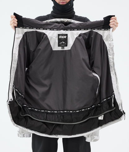 Snowboard Jacket For Men Grey Camo