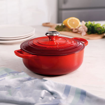 Signature Cast Iron 3.5-quart Cerise Sauteuse Dutch Oven