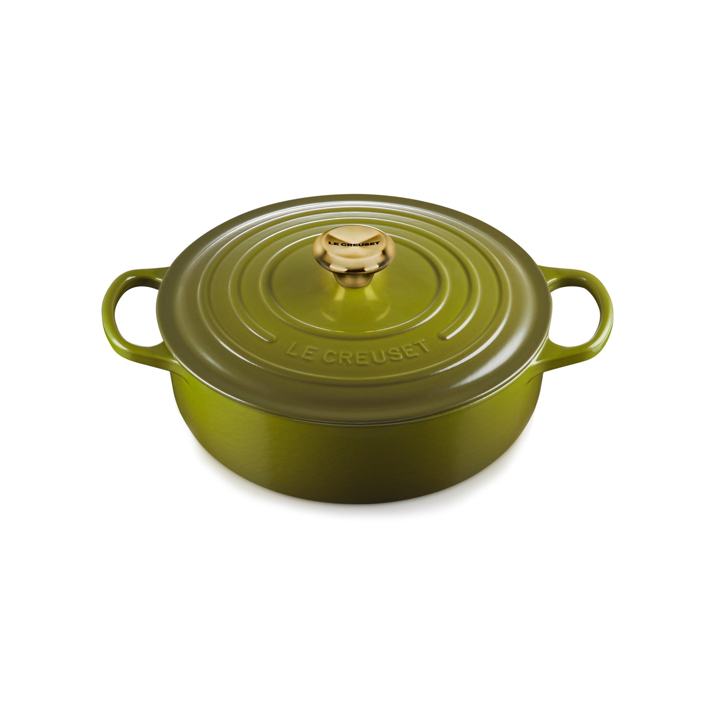 Signature Cast Iron 3.5-quart Olive Sauteuse Dutch Oven