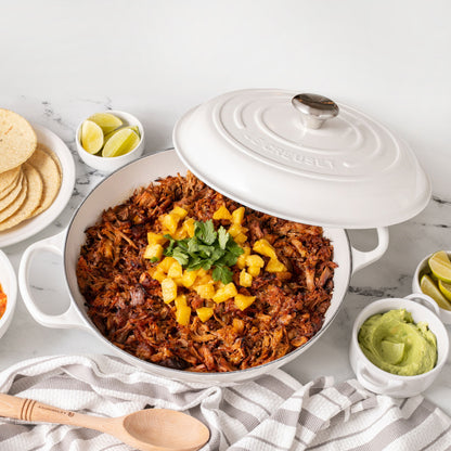 Signature Cast Iron 3.5-quart White Braiser