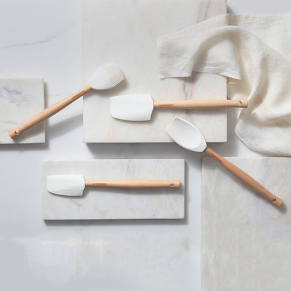 5 Piece White Silicone Utensil Set