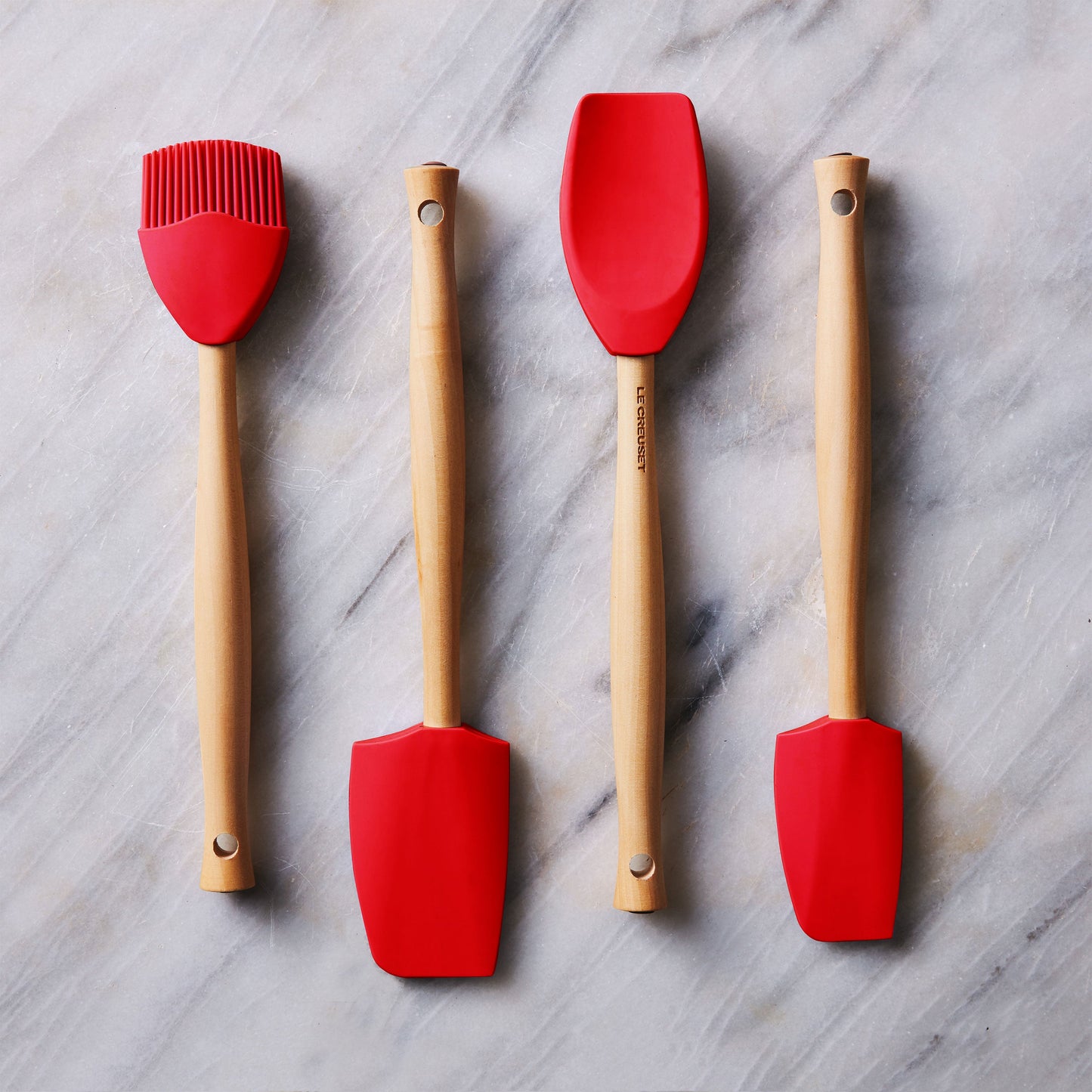 5 Piece Cerise Silicone Utensil Set