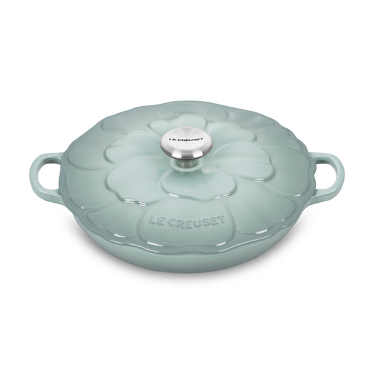 Signature Cast Iron 2.25-quart Sea Salt Petal Braiser