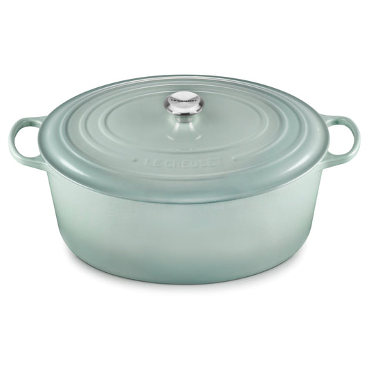 Signature Cast Iron 15.5-quart Sea Salt Oval Dutch Oven