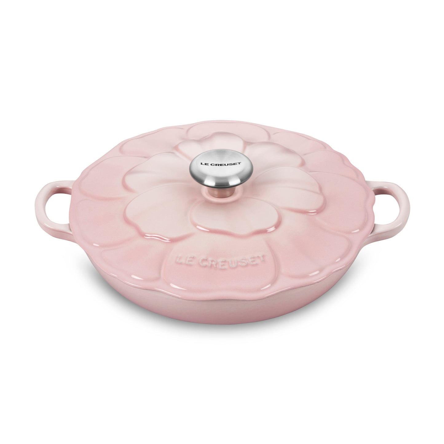 Signature Cast Iron 2.25-quart Shell Pink Petal Braiser