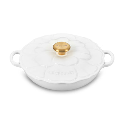 Signature Cast Iron 2.25-quart White Petal Braiser