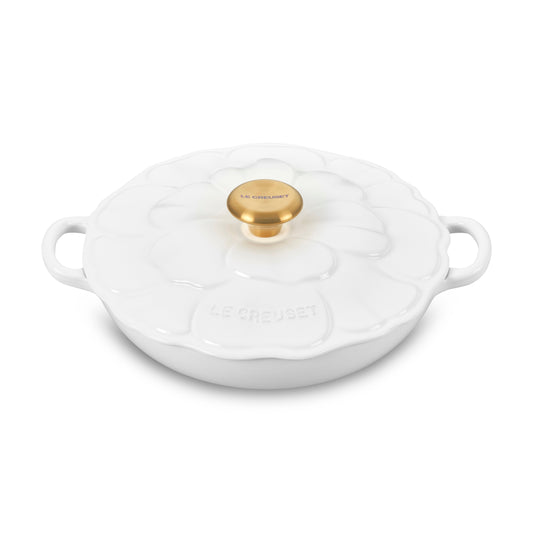 Signature Cast Iron 2.25-quart White Petal Braiser