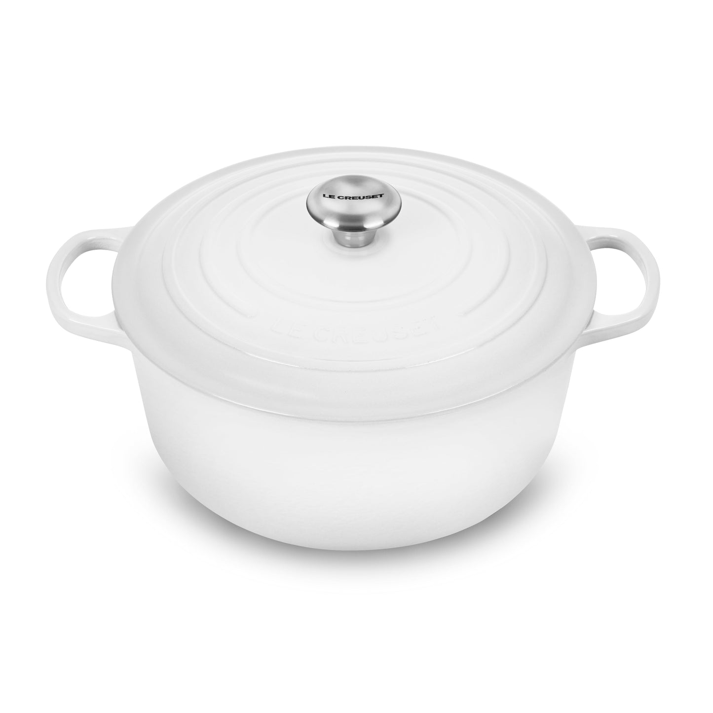 Signature Cast Iron 7.25-quart White Round Dutch Oven