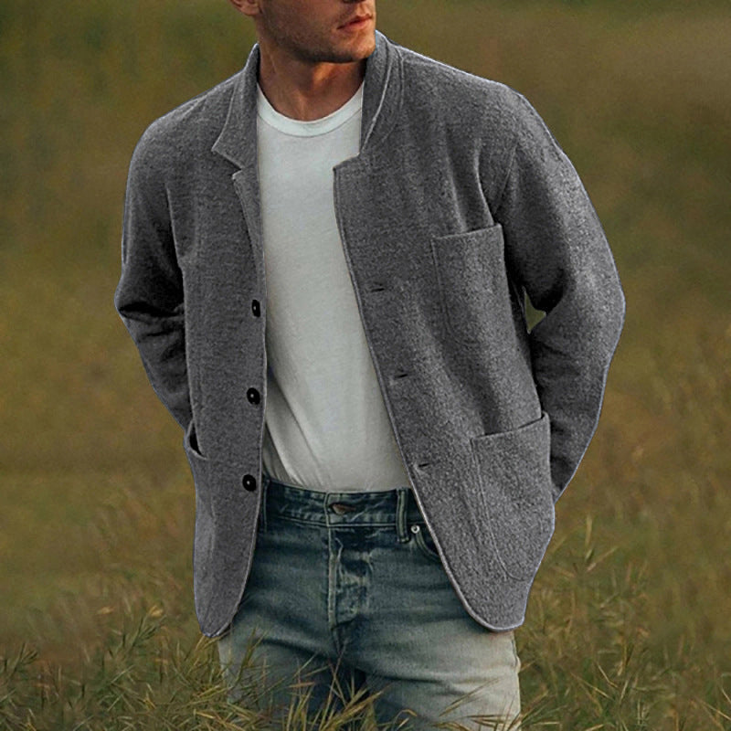 AUSVERKAUF Herren Einfarbig Mode Jacke Mantel Casual Jacke Mantel 