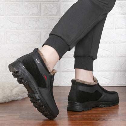 (Zeitlich begrenzter Rabatt 49 % Rabatt) Bequeme, leichte Winterschuhe aus Wolle mit Fußgewölbeunterstützung für Herren, wasserdicht, rutschfest, warm, Schneeschuhe 