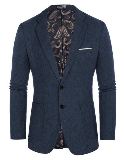 Blazer de sport décontracté pour homme, veste d'affaires légère à deux boutons 