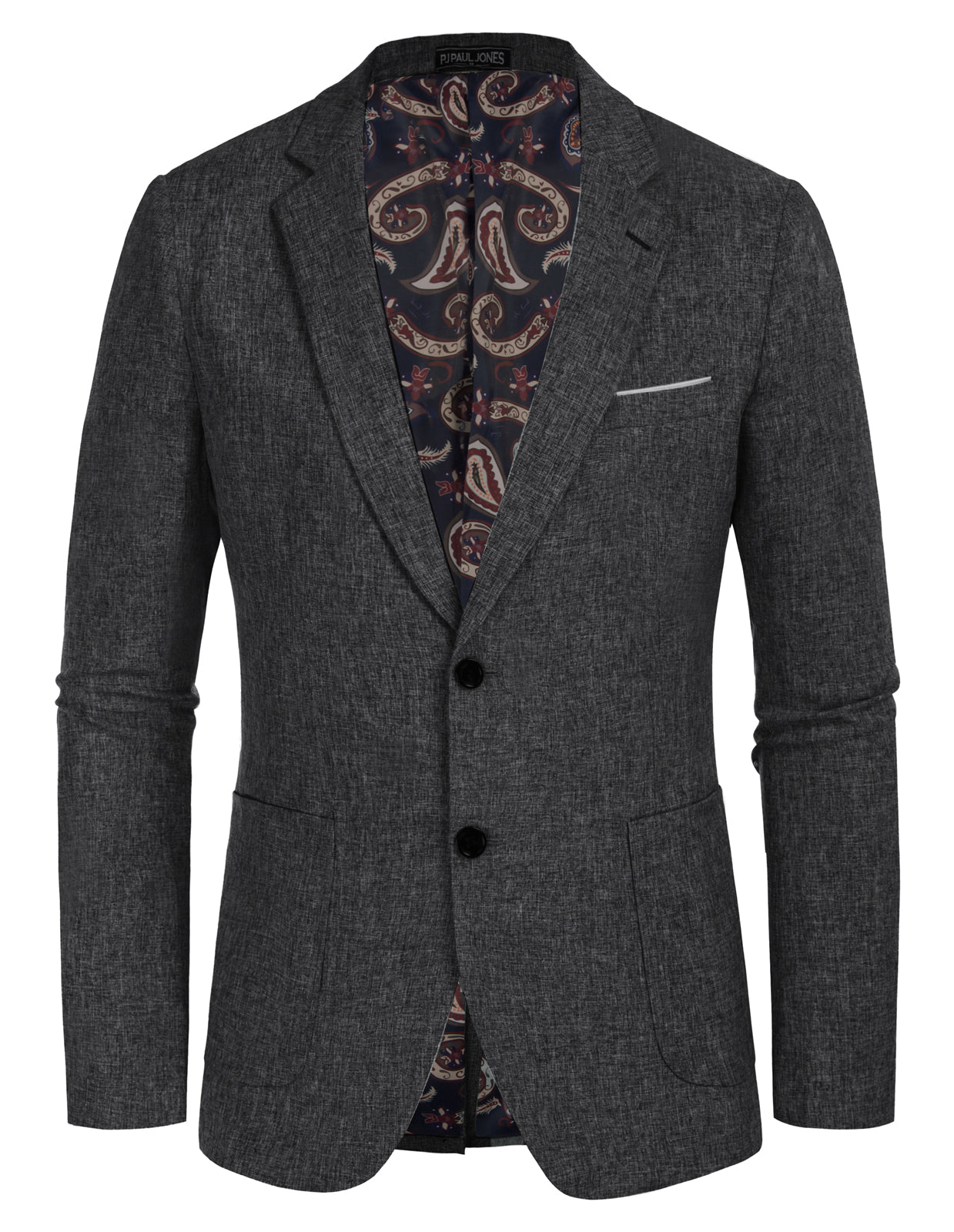 Blazer de sport décontracté pour homme, veste d'affaires légère à deux boutons 