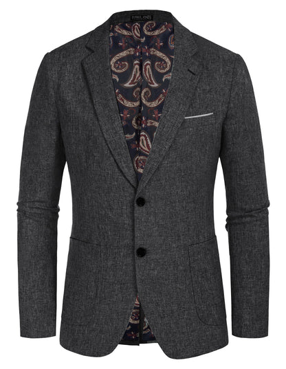 Blazer de sport décontracté pour homme, veste d'affaires légère à deux boutons 