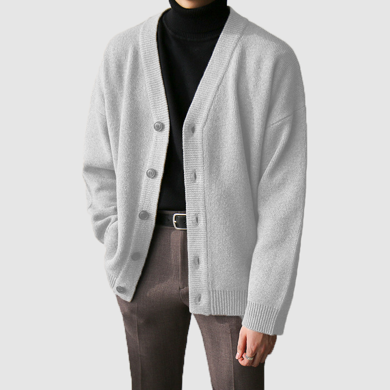 Herren-Strickpullover und Strickjacke 