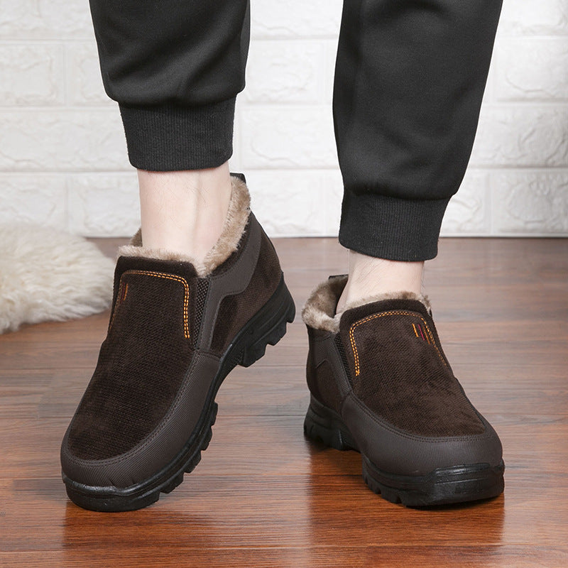 (Zeitlich begrenzter Rabatt 49 % Rabatt) Bequeme, leichte Winterschuhe aus Wolle mit Fußgewölbeunterstützung für Herren, wasserdicht, rutschfest, warm, Schneeschuhe 