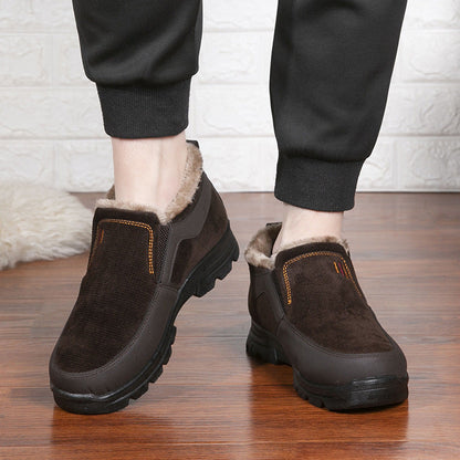 (Zeitlich begrenzter Rabatt 49 % Rabatt) Bequeme, leichte Winterschuhe aus Wolle mit Fußgewölbeunterstützung für Herren, wasserdicht, rutschfest, warm, Schneeschuhe 