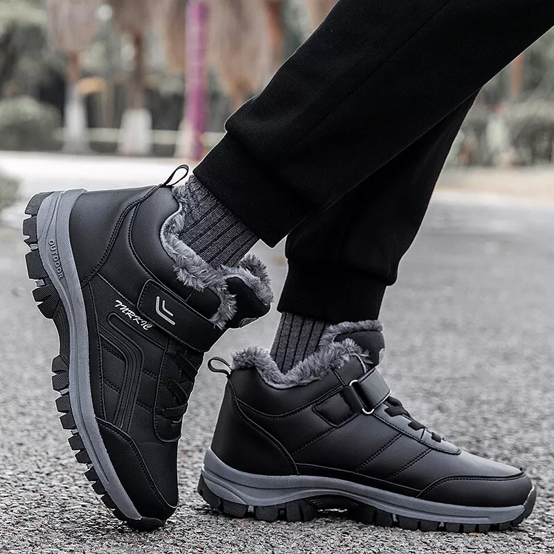 (Begrenzte Zeit 49 % Aktionsrabatt) Warme orthopädische Winter-Wanderstiefel für Herren, wasserdicht, rutschfest, breite Zehenpartie, Fußgewölbeunterstützung 
