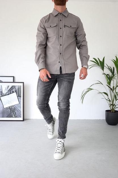 Veste chemise boutonnée pour homme (2 achats, livraison gratuite) 