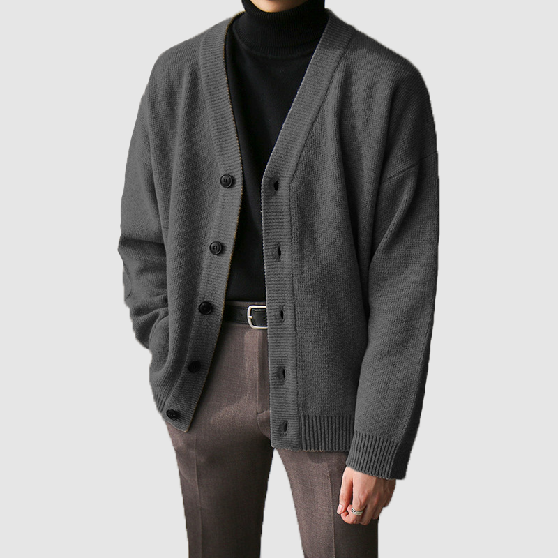 Herren-Strickpullover und Strickjacke 