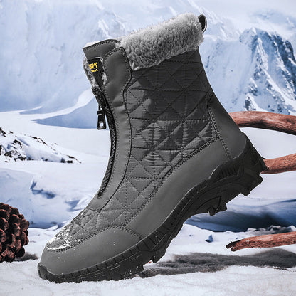 (Zeitlich begrenztes 70% Rabatt-Event) Herren-Schneestiefel Winter 2024, neue breite Zehenpartie, Knöchelstütze, orthopädische Fußgewölbeunterstützung, warme, wasserdichte, rutschfeste und durchstichsichere Wanderstiefel 