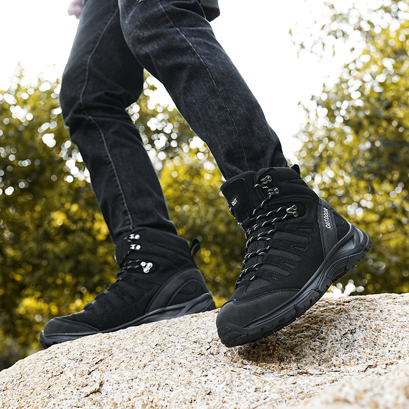 (⏰ Événement de liquidation 49% de réduction) Bottes tactiques orthopédiques à bout large et à tige haute pour hommes, bottes de randonnée confortables, antidérapantes et durables 