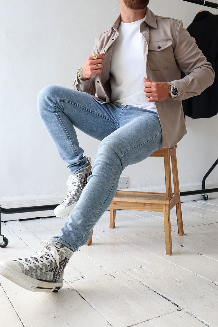 Veste chemise boutonnée pour homme (2 achats, livraison gratuite) 