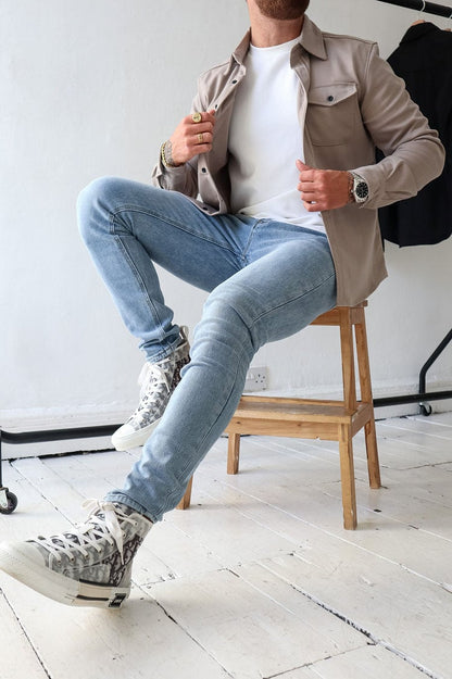 Veste chemise boutonnée pour homme (2 achats, livraison gratuite) 