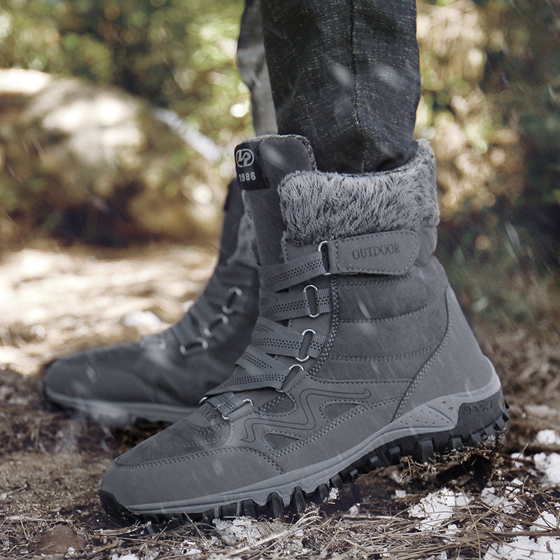 (Événement à durée limitée de 49 % de réduction) Bottes de neige orthopédiques à bout large pour hommes, support de voûte plantaire, bottes de randonnée antidérapantes, imperméables et chaudes 