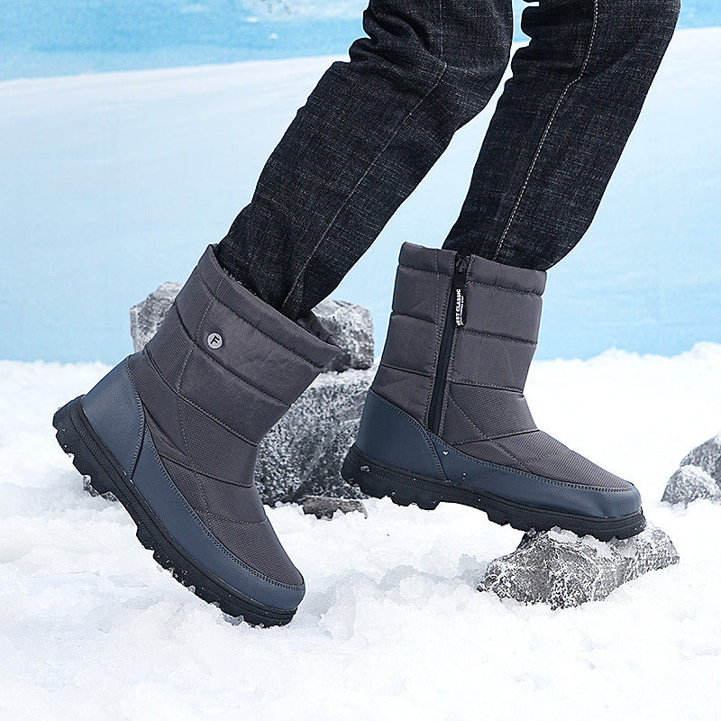 (Zeitlich begrenztes 70% Rabatt-Event) Herren-Schneestiefel im neuen Stil für den Winter 2024, warm, wasserdicht, rutschfest, durchstichfest, einstufiger orthopädischer Knöchelschutz, Wanderstiefel mit breiter Zehenpartie und Fußgewölbeunterstützung 