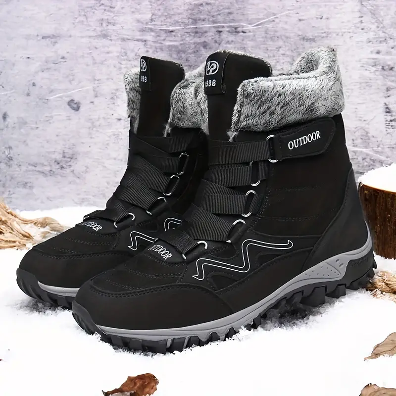(Événement à durée limitée de 49 % de réduction) Bottes de neige orthopédiques à bout large pour hommes, support de voûte plantaire, bottes de randonnée antidérapantes, imperméables et chaudes 