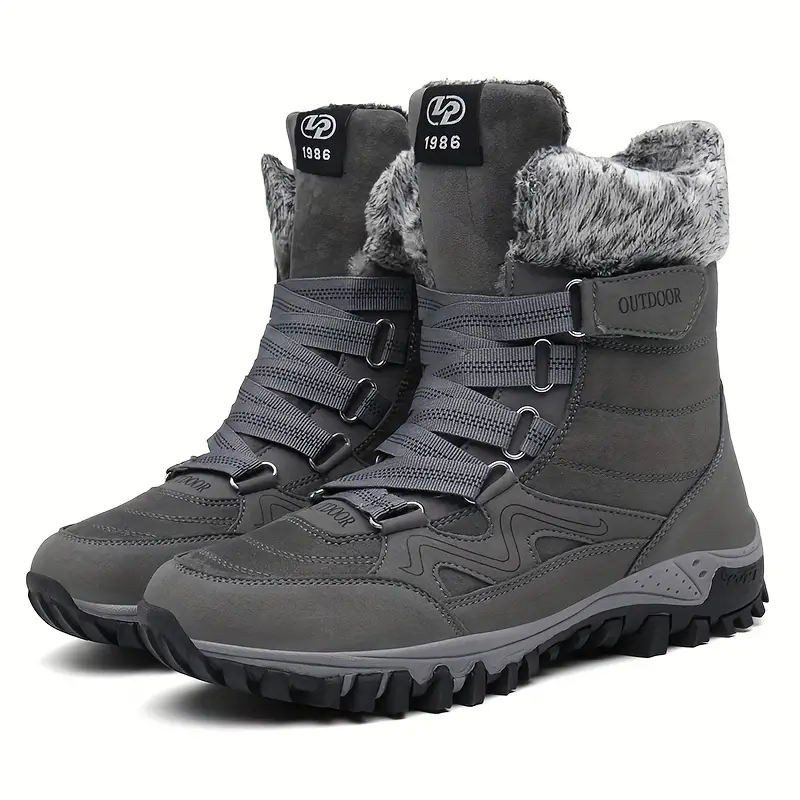 (Événement à durée limitée de 49 % de réduction) Bottes de neige orthopédiques à bout large pour hommes, support de voûte plantaire, bottes de randonnée antidérapantes, imperméables et chaudes 
