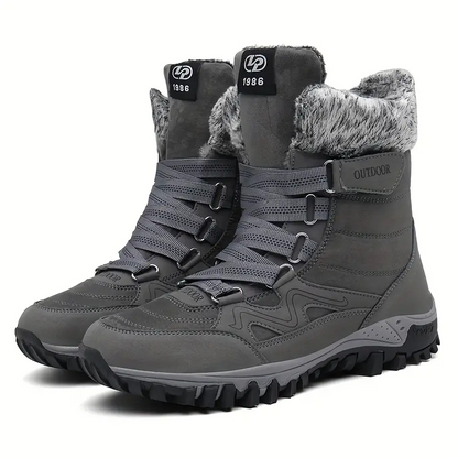 (Événement à durée limitée de 49 % de réduction) Bottes de neige orthopédiques à bout large pour hommes, support de voûte plantaire, bottes de randonnée antidérapantes, imperméables et chaudes 