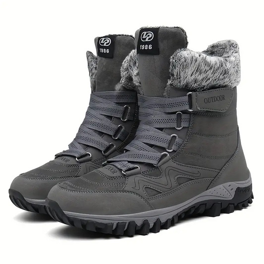 (Événement à durée limitée de 49 % de réduction) Bottes de neige orthopédiques à bout large pour hommes, support de voûte plantaire, bottes de randonnée antidérapantes, imperméables et chaudes 