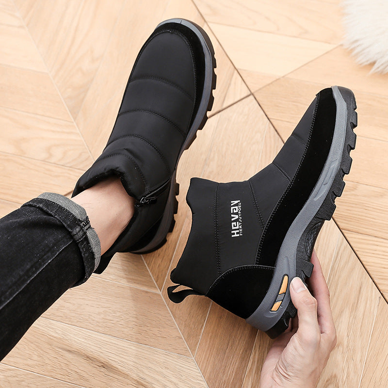 (Zeitlich begrenzte Aktion mit 49 % Rabatt) Orthopädische Schneestiefel für Herren mit Fußgewölbeunterstützung und breiter Zehenpartie, bequem, wasserdicht, rutschfest, warm, Arbeitsschuhe 