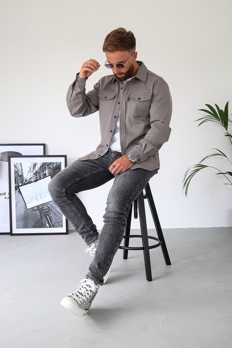 Veste chemise boutonnée pour homme (2 achats, livraison gratuite) 