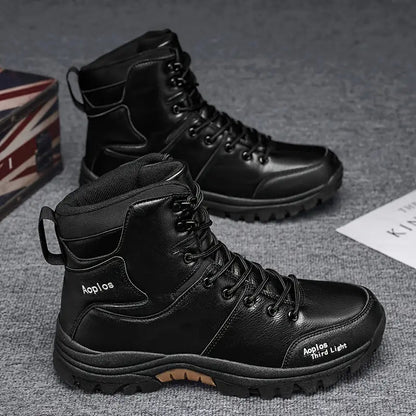 (⏰Zeitlich begrenztes 70 % Rabatt-Event) Wasserdichte, rutschfeste und durchtrittsichere Wanderstiefel für Herren mit Knöchelstütze und breiter Zehenpartie, Fußgewölbestütze und orthopädischer Arbeitsstiefel 