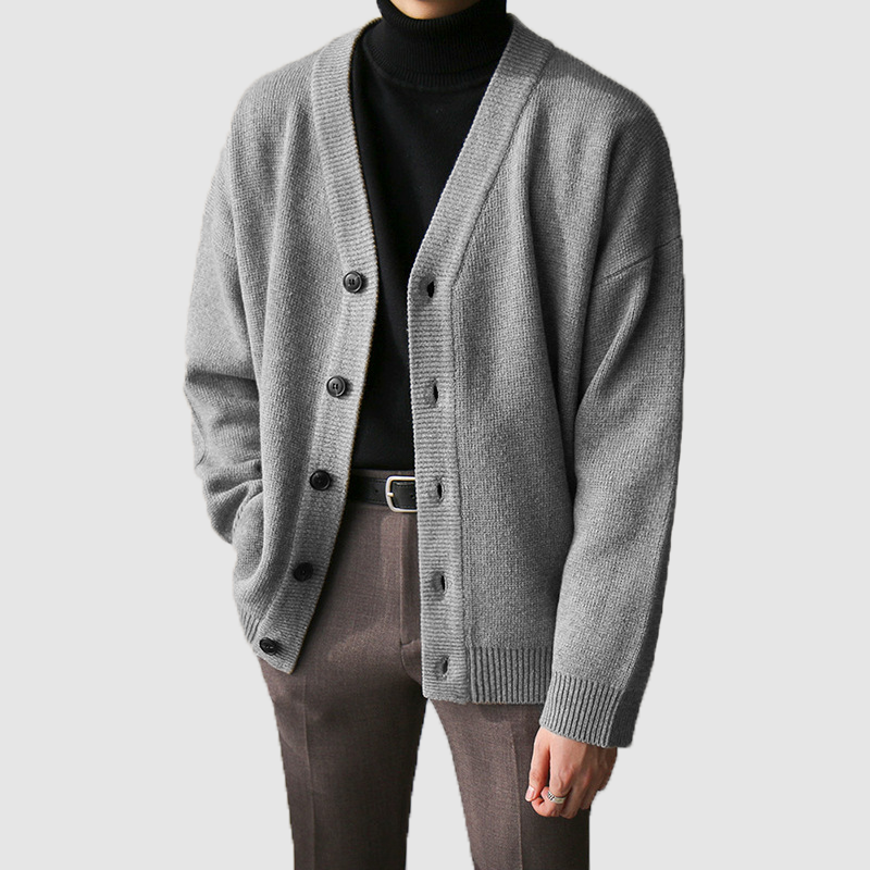 Herren-Strickpullover und Strickjacke 